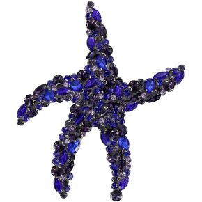 Beaded Appliqué Rhinestone Starfish Patches Handmade Crystal Sea Star Applique Sew on Patches Sewing for DIY Applique Clothing Decor 1 Piece (G)