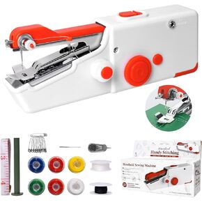 Handheld Sewing Machine, Mini Portable Electric Sewing Machine for Adult, Fast Stitch Suitable for Fabrics, Clothes, DIY Home Travel