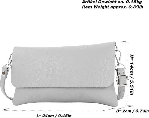 T226 - Italian leather clutch shoulder bag small in Saudi Arabia