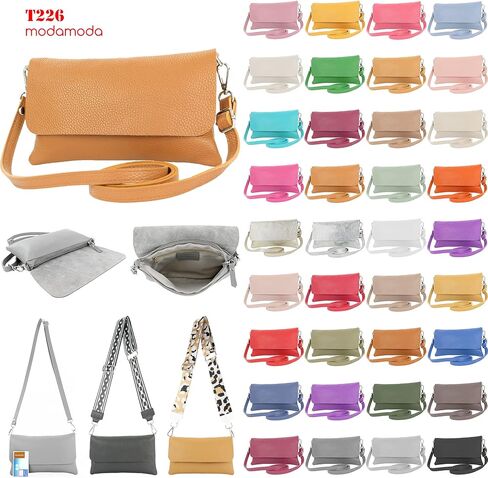 T226 - Italian leather clutch shoulder bag small in Saudi Arabia