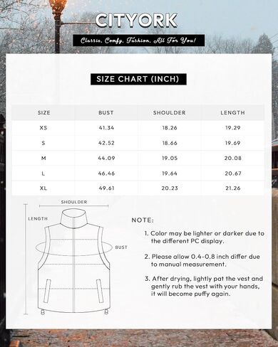 Women's Puffer Vest Lightweight Sleeveless Winter Outerwear Full Zipper Warm Padded Gilet Jacket Coat with Pockets in Saudi Arabia