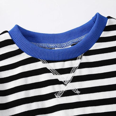 Toddler Girl Sweatshirt Long Sleeve Striped Pullover Top Fall Winter Outfits 1-5T in Saudi Arabia