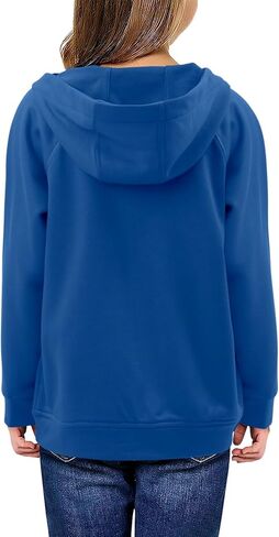 Yoklass Girls Zip Up Hoodie Sweatshirts Casual Long Sleeve Lightweight Jacket with Pocket in Saudi Arabia