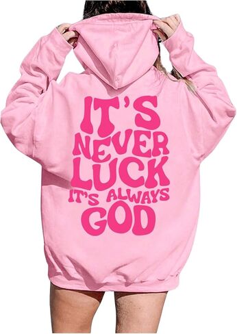Floerns Girl's Letter Graphic Hoodie Oversized Long Sleeve Hooded Sweatshirts in Saudi Arabia
