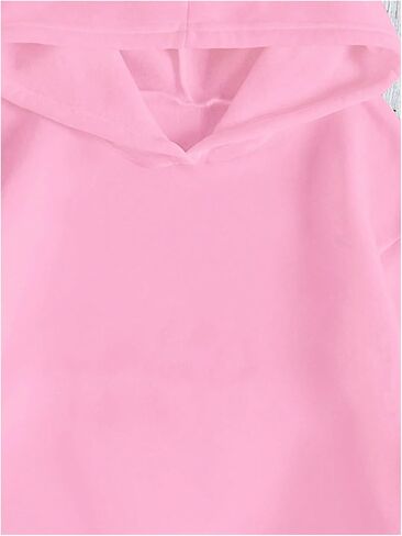 Floerns Girl's Letter Graphic Hoodie Oversized Long Sleeve Hooded Sweatshirts in Saudi Arabia