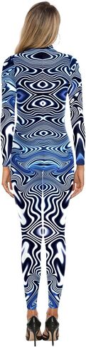 Unisex Halloween Party Costumes Jumpsuits Digital Printed Skinny Catsuit Costume in Kuwait