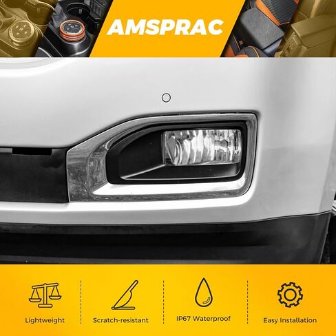 Fog Light Covers,Front Bumper Fog Lamps Bezel Cover Trim,Fog Light Covers Replacement fit for GMC Yukon,Yukon XL,2015 2016 2017 2018 2019 2020,Chrome GM1038187 22936426 (Right Side) in Kuwait