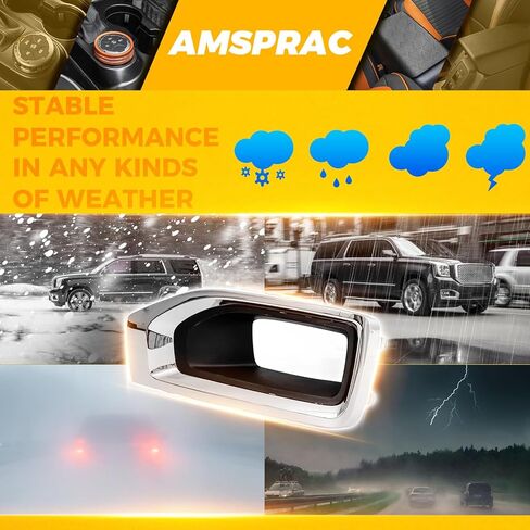 Fog Light Covers,Front Bumper Fog Lamps Bezel Cover Trim,Fog Light Covers Replacement fit for GMC Yukon,Yukon XL,2015 2016 2017 2018 2019 2020,Chrome GM1038187 22936426 (Right Side) in Kuwait