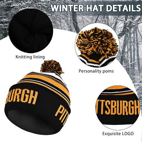 Vintage Classic Skull Cap Beanie Hat Cuffed Winter Hat Knit Comes with Warm Gloves Scarf Gifts for Men Women Fans in Saudi Arabia