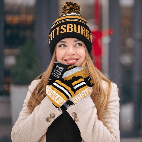 Vintage Classic Skull Cap Beanie Hat Cuffed Winter Hat Knit Comes with Warm Gloves Scarf Gifts for Men Women Fans in Saudi Arabia