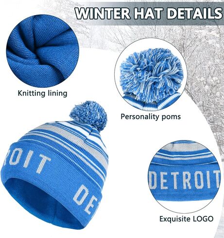 Vintage Classic Skull Cap Beanie Hat Cuffed Winter Hat Knit Comes with Warm Gloves Scarf Gifts for Men Women Fans in Saudi Arabia
