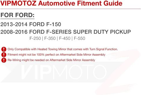[Switchback White + Amber Sequential Turn Signal LED Strip] For 2008-2016 Ford F250 F350 F450 F550 Super Duty Black LED Towing Mirror Light, Driver & Passenger Side in Saudi Arabia