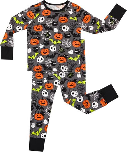Toddler Boys Girls Clothes-Viscose Made from Bamboo, Long Sleeve Top and Pants Clothing Set Soft 2Pcs Kid Outfit in Kuwait