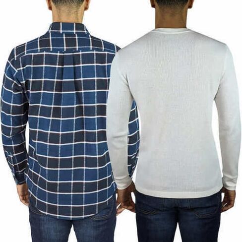 Jachs رجالي فلانيل + حراري، عبوتان (as1، Alpha، x_l، عادي، عادي، Navy Plaid، XL) in Kuwait
