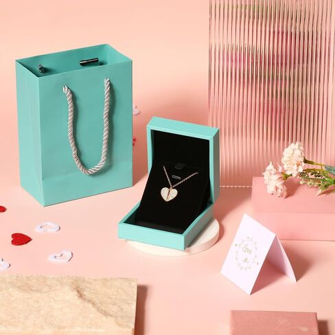 Gold Heart Necklace for Women,14k Gold Cubic Zirconia Open Heart Pendant Locket Necklaces Trendy in Kuwait