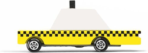 مجموعة CANDYCAR® الخشبية المصبوبة - سيارة أجرة صفراء، سيارة لعبة فاخرة مصنوعة يدويًا من خشب الزان in Kuwait