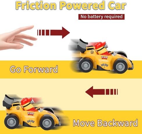 YOLOPARK Minions Despicable Me 4 Toys, Minion Stuart Racer Toy Cars Gifts for Toddler Boys and Girls Age 3 4 5 6 7 8 Year 0ld, Friction Powered Cars Pull Back Minions Action Figure Party Favors in Saudi Arabia