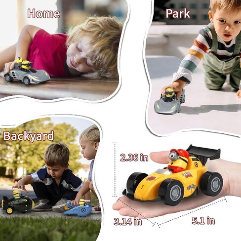 YOLOPARK Minions Despicable Me 4 Toys, Minion Stuart Racer Toy Cars Gifts for Toddler Boys and Girls Age 3 4 5 6 7 8 Year 0ld, Friction Powered Cars Pull Back Minions Action Figure Party Favors in Saudi Arabia