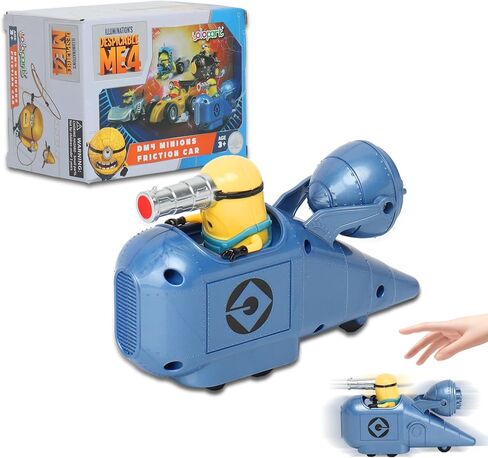 YOLOPARK Minions Despicable Me 4 Toys, Minion Stuart Racer Toy Cars Gifts for Toddler Boys and Girls Age 3 4 5 6 7 8 Year 0ld, Friction Powered Cars Pull Back Minions Action Figure Party Favors in Saudi Arabia