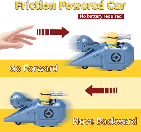 YOLOPARK Minions Despicable Me 4 Toys, Minion Stuart Racer Toy Cars Gifts for Toddler Boys and Girls Age 3 4 5 6 7 8 Year 0ld, Friction Powered Cars Pull Back Minions Action Figure Party Favors in Saudi Arabia