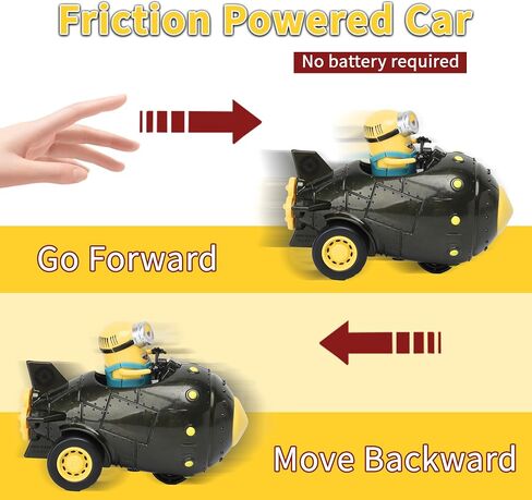 YOLOPARK Minions Despicable Me 4 Toys, Minion Stuart Racer Toy Cars Gifts for Toddler Boys and Girls Age 3 4 5 6 7 8 Year 0ld, Friction Powered Cars Pull Back Minions Action Figure Party Favors in Saudi Arabia