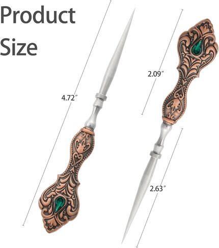 Vintage Embroidery Awl, Sewing Awl European Handle Scratch Awl for Leather Punch Stitching DIY Craft (Silver) in Saudi Arabia
