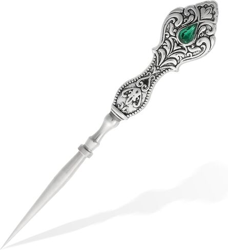 Vintage Embroidery Awl, Sewing Awl European Handle Scratch Awl for Leather Punch Stitching DIY Craft (Silver) in Saudi Arabia