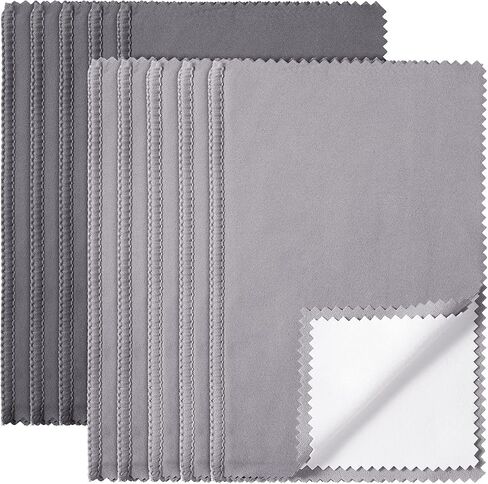 6 Pcs Silver Jewelry Polishing Cloths 6 x 8 inches Jewelry Cleaning Cloth Sterling Polish Cloths for Jewelry in Kuwait