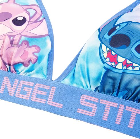 مجموعة ملابس داخلية قصيرة للسيدات من Disney Stitch and Angel Juniors وصدرية رياضية للسيدات بمقاسات Xs-xl in Saudi Arabia