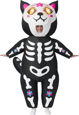 Spooktacular Creations Adults Inflatable Halloween Costume, Cat Blow Up Costume with Gloves Kitty Inflatable Suit in Saudi Arabia