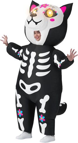 Spooktacular Creations Adults Inflatable Halloween Costume, Cat Blow Up Costume with Gloves Kitty Inflatable Suit in Saudi Arabia