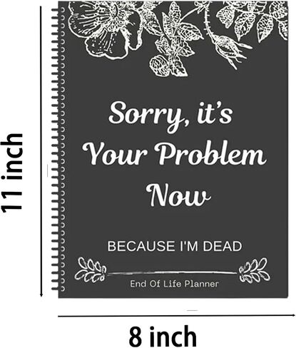 Fuck I'm Dead End Of Life Planner, I'm Dead Now What Book Planner Interesting Notebook Book Notepad Simple Business Office Book for Possessions, Business Affairs, and Final Wishes (black) in Saudi Arabia