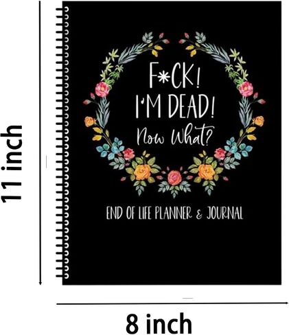 Fuck I'm Dead End Of Life Planner, I'm Dead Now What Book Planner Interesting Notebook Book Notepad Simple Business Office Book for Possessions, Business Affairs, and Final Wishes (black) in Saudi Arabia