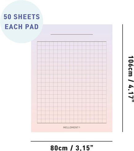 Day By Day Mini Planner Pads, Aesthetic Korean Style Tear-off Planning Pad, Pack of 4 Designs, 100 Sheets each design (Total 400 Sheets), Lovely Assorted Color, Portable Size 3.15 x 4.17", SET_B [ To Do List + Daily Plan + Weekly Plan + Grid Memo Pad ] in Saudi Arabia