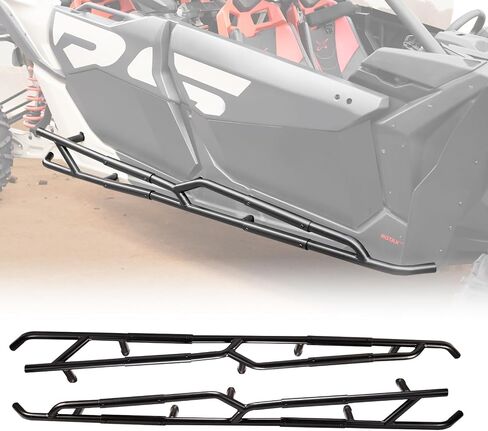A & UTV PRO Nerf Bars Rock Sliders لـ Can-Am Maverick X3 MAX 2017-2024 4 مقاعد، قضبان جانبية من Tree Kickers، أنابيب فولاذية شديدة التحمل، ملحقات مقاومة للأشعة فوق البنفسجية، استبدل OEM #715003730، 715003888 in Saudi Arabia