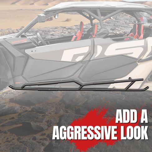 A & UTV PRO Nerf Bars Rock Sliders لـ Can-Am Maverick X3 MAX 2017-2024 4 مقاعد، قضبان جانبية من Tree Kickers، أنابيب فولاذية شديدة التحمل، ملحقات مقاومة للأشعة فوق البنفسجية، استبدل OEM #715003730، 715003888 in Saudi Arabia
