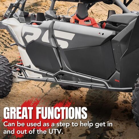 A & UTV PRO Nerf Bars Rock Sliders لـ Can-Am Maverick X3 MAX 2017-2024 4 مقاعد، قضبان جانبية من Tree Kickers، أنابيب فولاذية شديدة التحمل، ملحقات مقاومة للأشعة فوق البنفسجية، استبدل OEM #715003730، 715003888 in Saudi Arabia