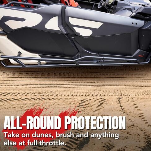 A & UTV PRO Nerf Bars Rock Sliders لـ Can-Am Maverick X3 MAX 2017-2024 4 مقاعد، قضبان جانبية من Tree Kickers، أنابيب فولاذية شديدة التحمل، ملحقات مقاومة للأشعة فوق البنفسجية، استبدل OEM #715003730، 715003888 in Saudi Arabia