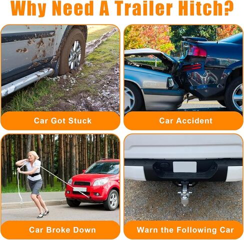 وصلة وصلة مقطورة قابلة للتعديل، 2-5/16 بوصة و2 بوصة، وصلة ربط تناسب جهاز استقبال 2 بوصة، وصلة قطرة 12500 رطل GTW مع 4 قطع وسادات إسكات ومزالج، وصلة سحب مقطورة من سبائك الألومنيوم مقاس 6 بوصة in Kuwait