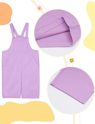 Girls Overalls Sleeveless Adjustable Jumpsuits Kids Casual Loose Romper Cute Long Pants with Pockets 4-14 Years in Kuwait