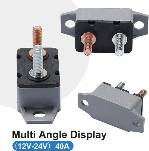 UOIENRT 4 قطع قاطع دائرة إعادة الضبط التلقائي DC 12V - 24V مع غطاء مسمار للسيارة والمزيد (10A) in Kuwait