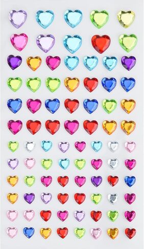 HAIIDOAK Gem Stickers for Crafts, 6 Sheets Self Adhesive Rhinestone Jewel Stickers, Various Shapes and Sizes for Kids' Crafts and scrapbooks in Saudi Arabia
