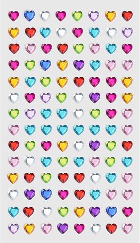 HAIIDOAK Gem Stickers for Crafts, 6 Sheets Self Adhesive Rhinestone Jewel Stickers, Various Shapes and Sizes for Kids' Crafts and scrapbooks in Saudi Arabia