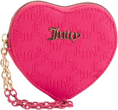 Juicy Couture Women's Heart Zip Around Wristlet (Pink Flash Emboss) in Saudi Arabia