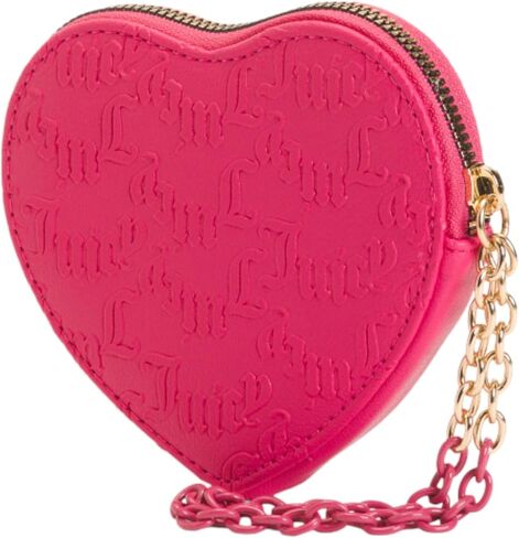 Juicy Couture Women's Heart Zip Around Wristlet (Pink Flash Emboss) in Saudi Arabia