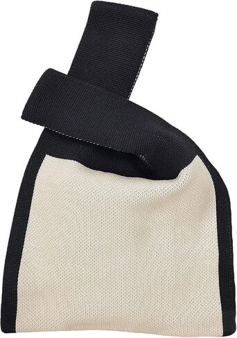 Wrist Knot Tote Bag Pouch Portable Knit Purse Crochet Bag, Mini Cute Wristlet Handbag for Women in Kuwait