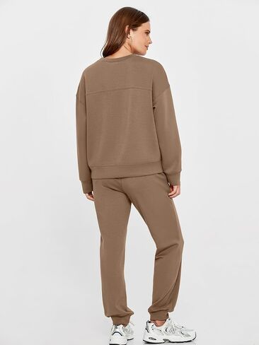 Glamaker Womens 2 Piece Outfits Sweatsuit Long Sleeve Crewneck Tracksuit Jogger Pants Matching Sets 2024 in Saudi Arabia