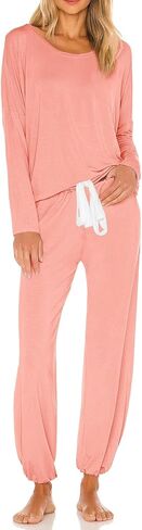 Imily Bela Womens 2 Piece Jogger Sets Loungewear Outfits Long Sleeve Drawstring Tops Elastic Waist Pants Lounge Set Tracksuit in Saudi Arabia