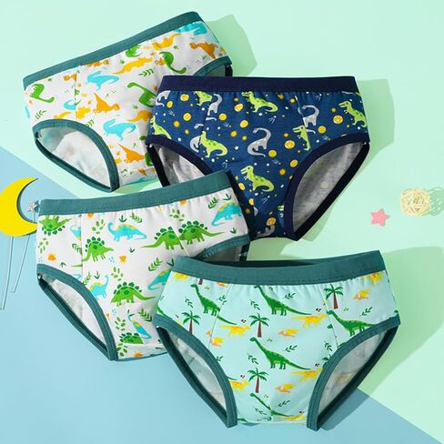 Boys Briefs Toddler Underwear Cotton Dinosaur M-XXL,12 Packs in Kuwait
