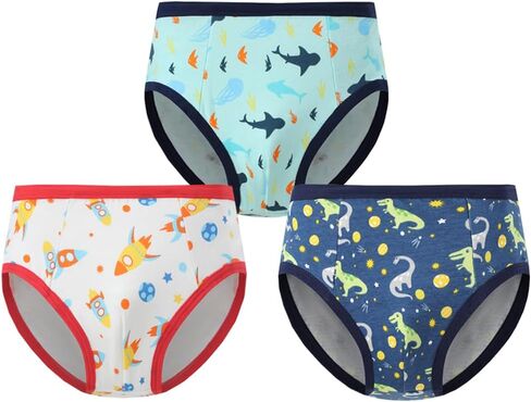 Boys Briefs Toddler Underwear Cotton Dinosaur M-XXL,12 Packs in Kuwait